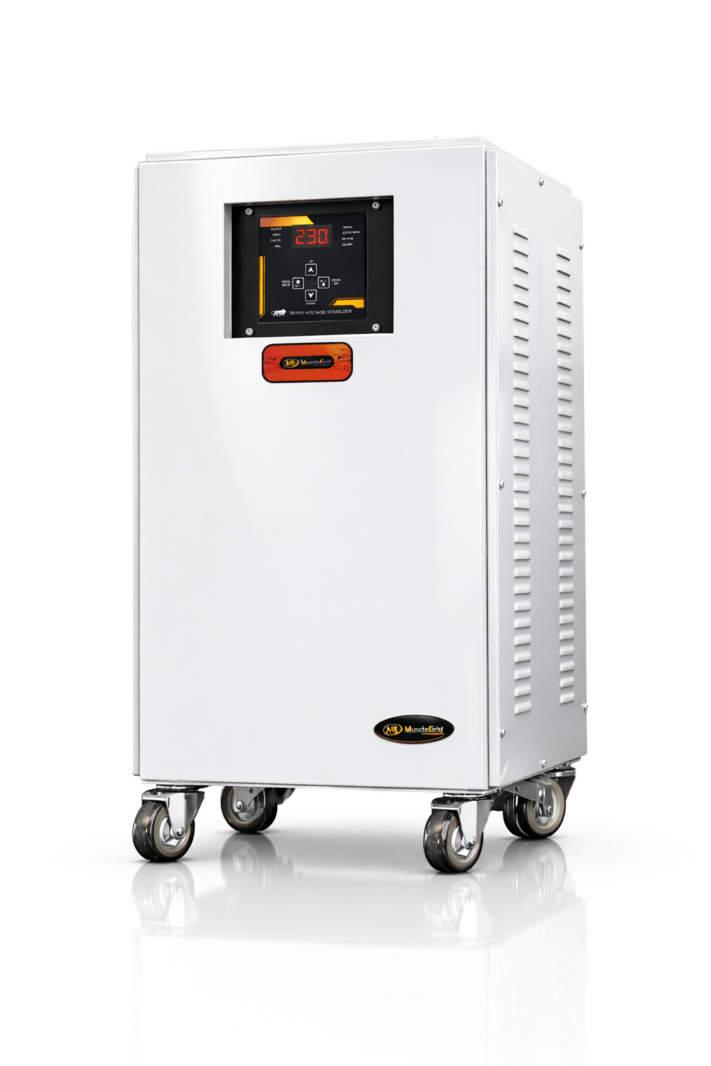 MuscleGrid 30 kVA Single Phase Servo Voltage Stabilizer | 100% Copper Wound | 140V-270V Input | Oil Cooled | 230V ±1% Output