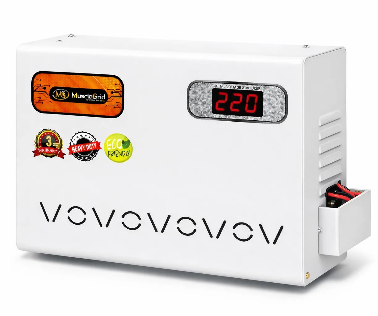 MuscleGrid 5 kVA Mainline Voltage Stabilizer (90–300V) — 20A Whole-Home